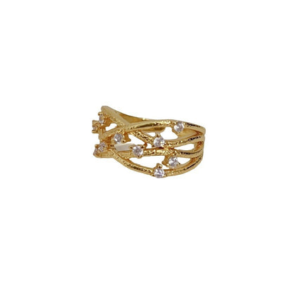 Cordón de enredadera hueco tridimensional de estilo antiguo para trenzar anillos.
