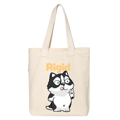 Shiba Inu Male And Female Shoulder Bag Canvas Large Capacity