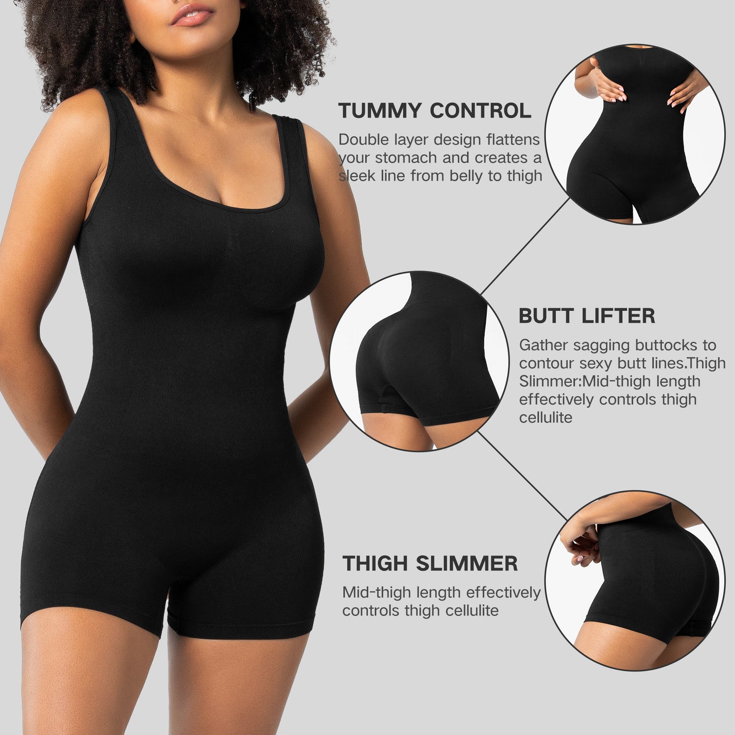 Einfarbige integrierte Sport-Shapewear für Damen