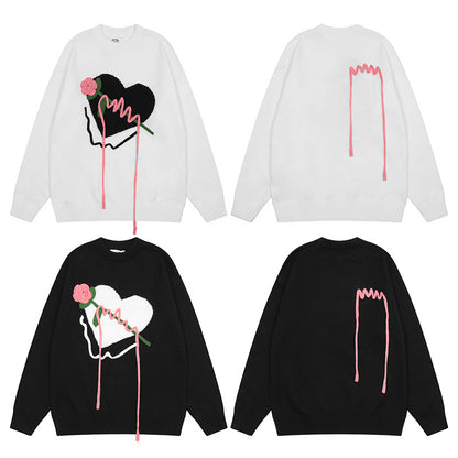 Prendas de punto Chaopai American Rose Love para hombre y mujer