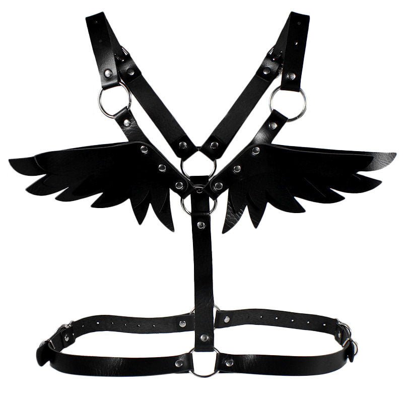 Upper Body Wings Stage Accessories Leather Straps - BAGMODA