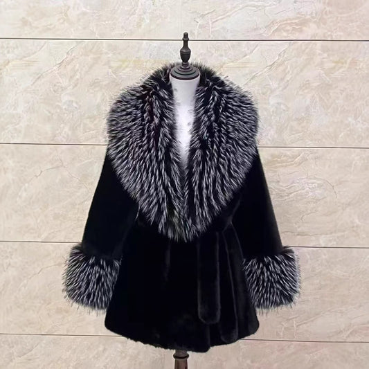 Temperament Slim Fit Women's Fur Coat