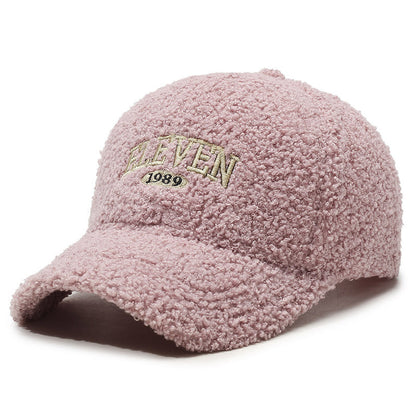 Winter-Baseballkappe aus dickem Lammfell