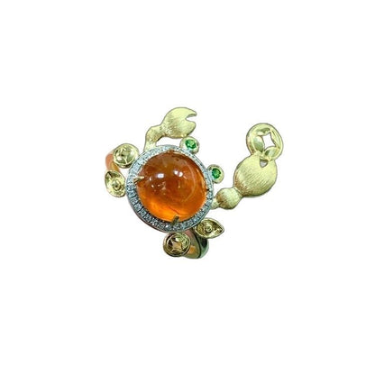 Krabbenring mit offenem Blumenring