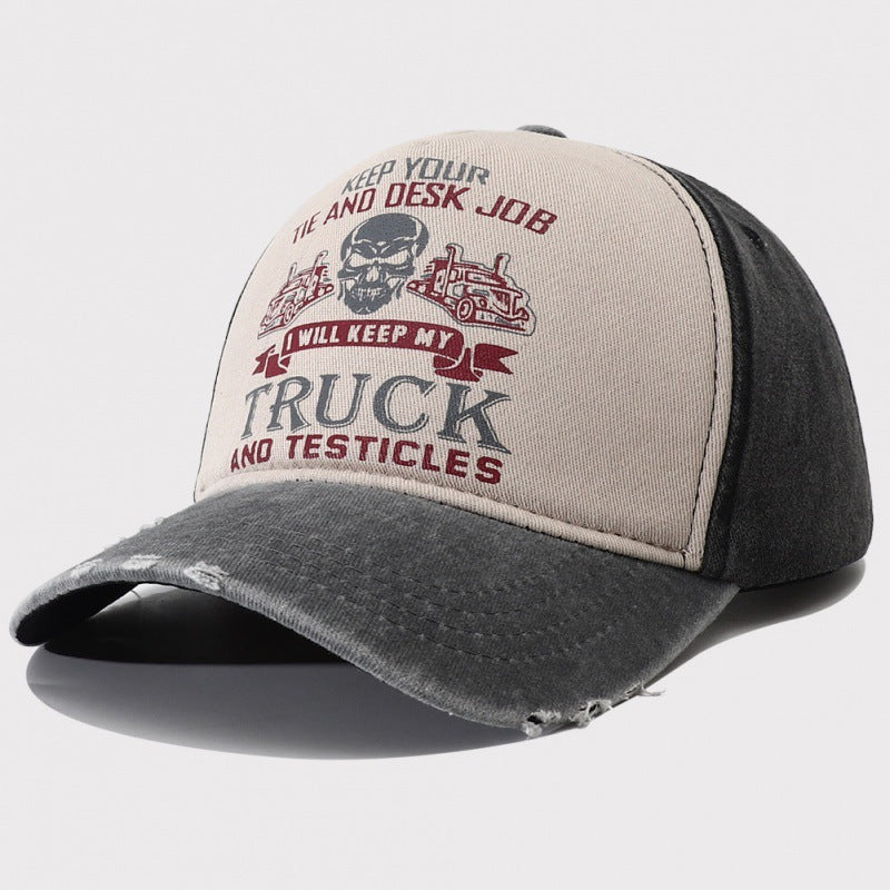 Peaked Hard Top Summer Letter Printing Stylish Baseball Cap